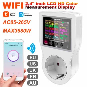AC 220V Tuya Smart Life WiFi Socket Digital Power Energy Meter Electric